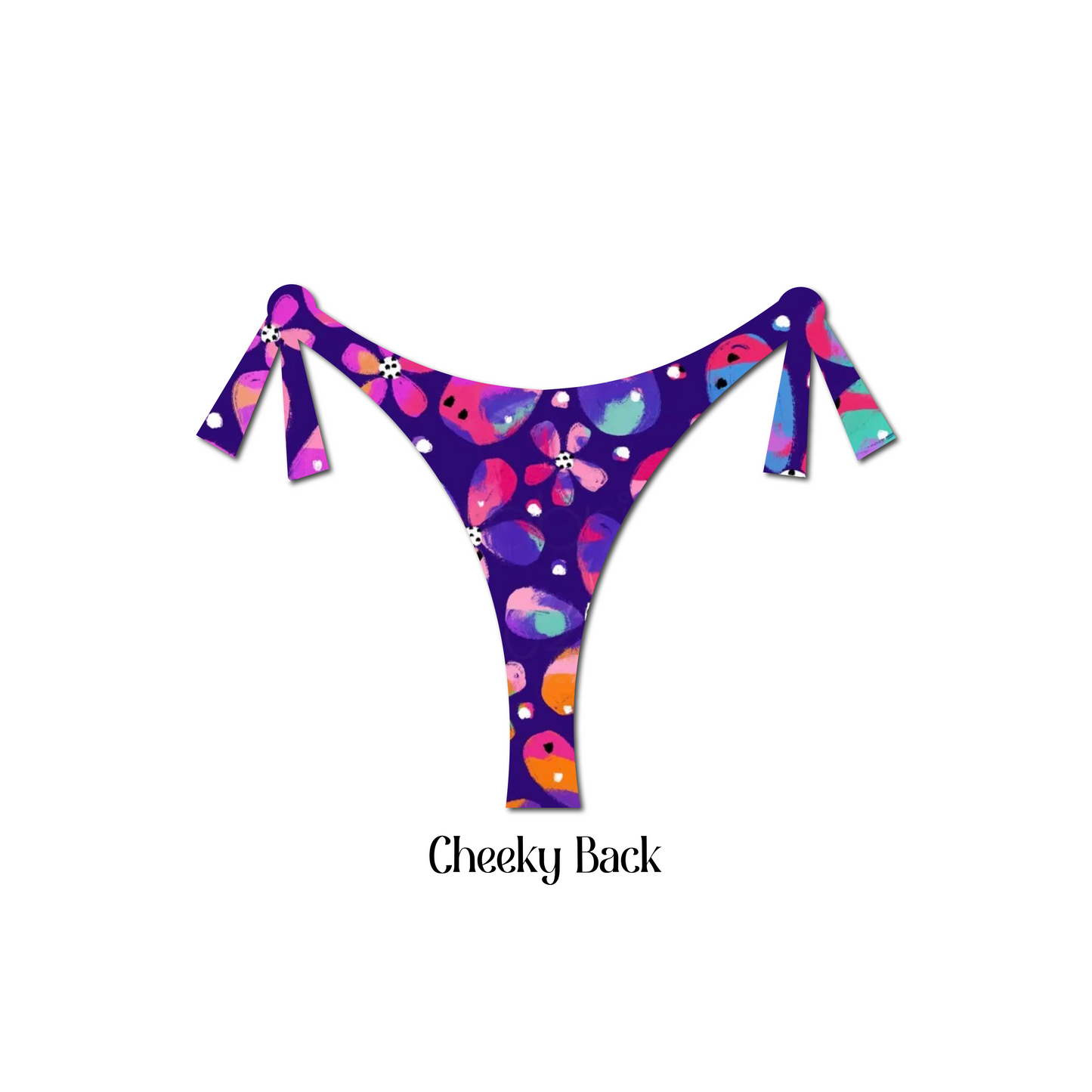 Berry Blossom - April Tie Side Bikini Bottom