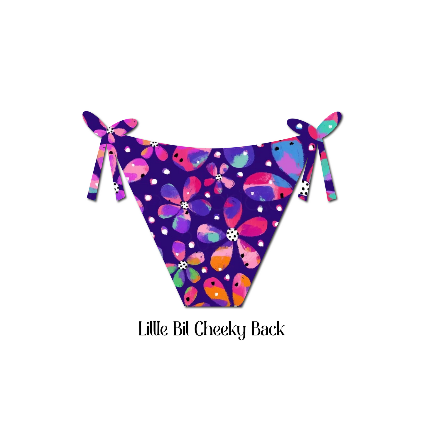Berry Blossom - April Tie Side Bikini Bottom