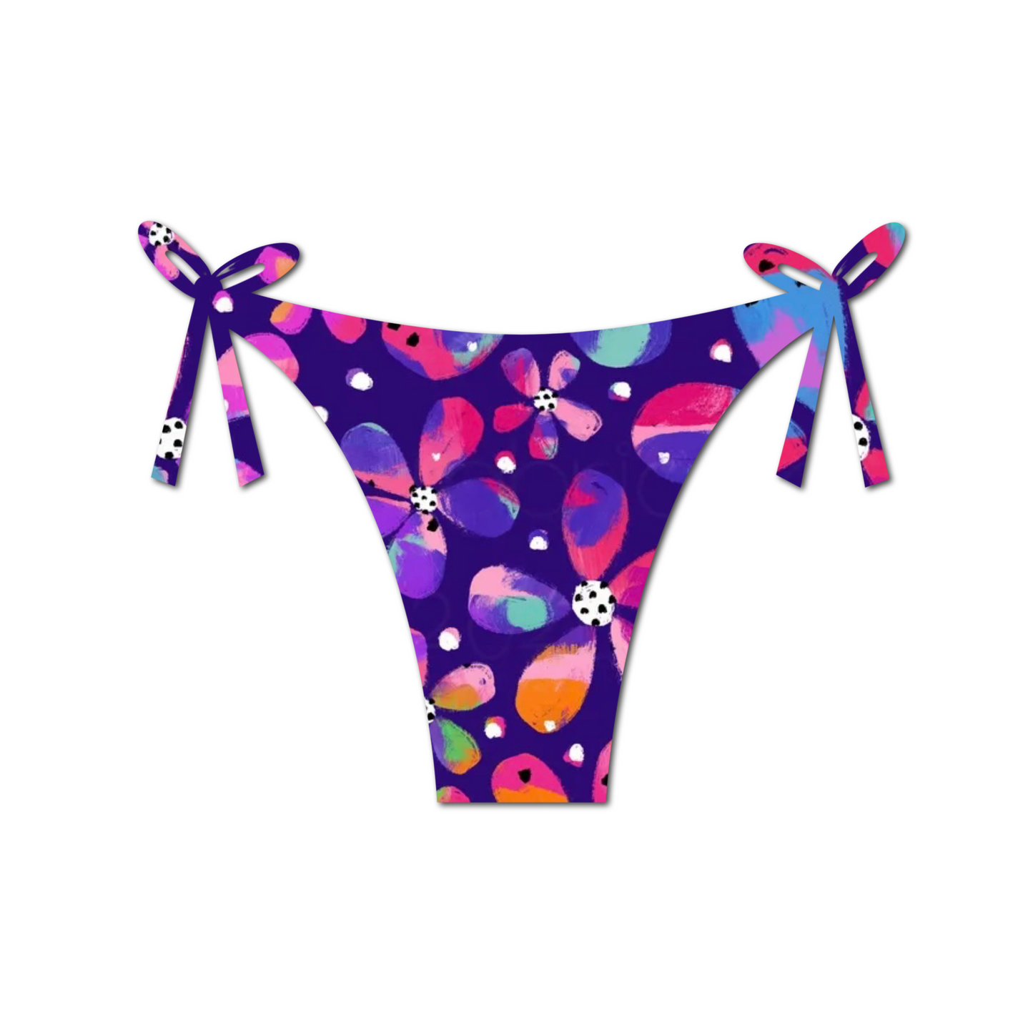Berry Blossom - April Tie Side Bikini Bottom