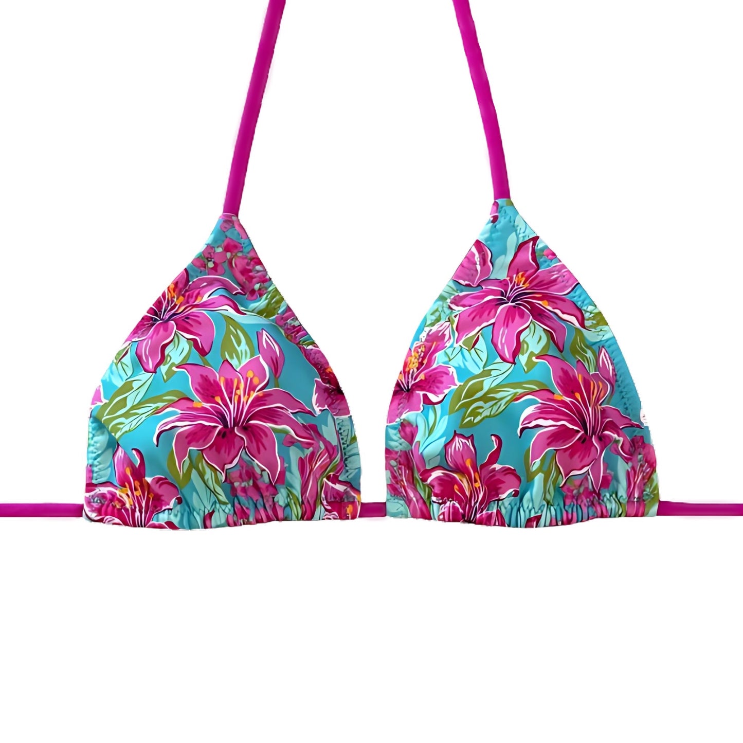 SALE Ella Bikini Top - Watercolor Lillies Collection