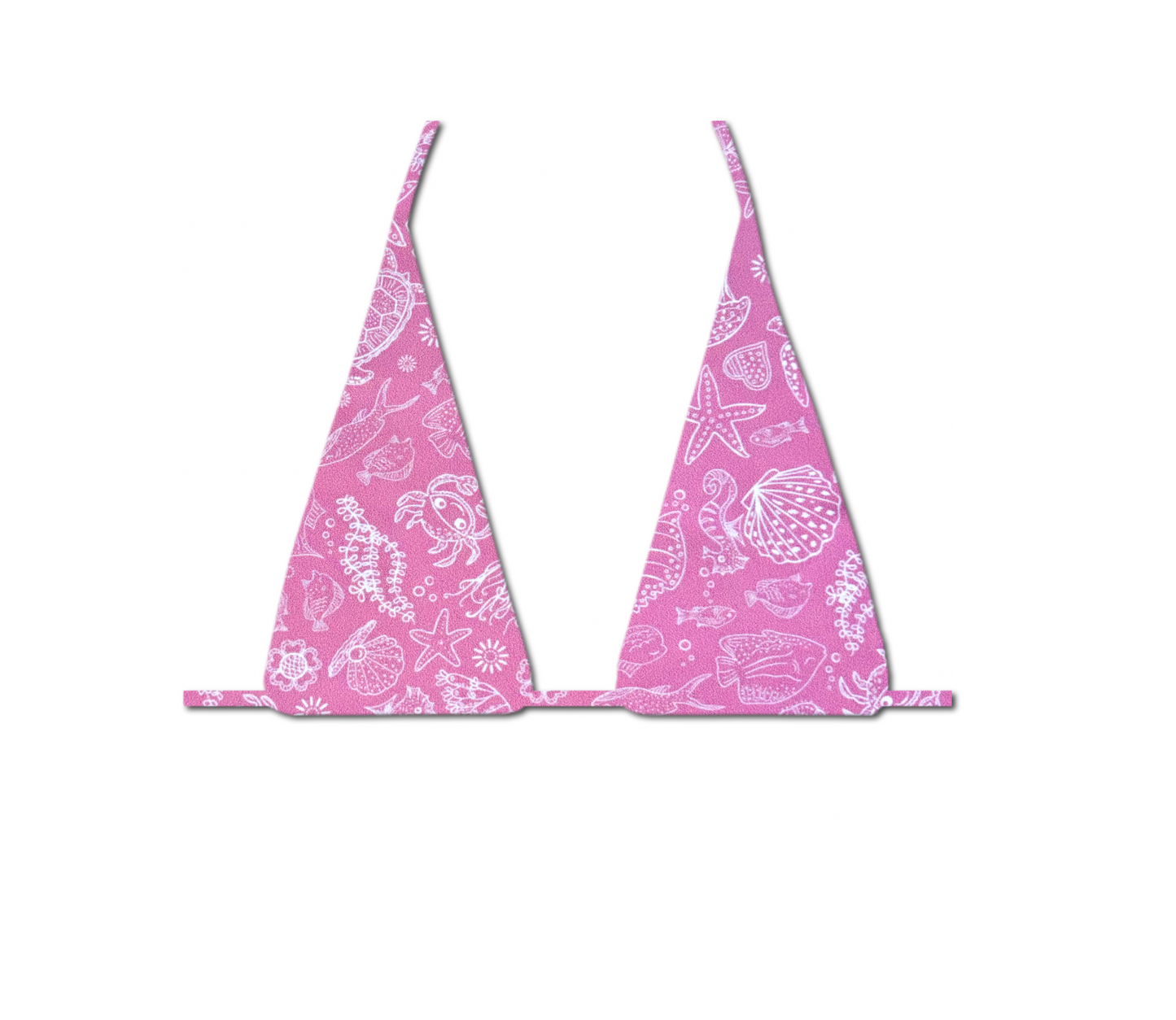 Bubblegum Bay - LONG Triangle Bikini Top