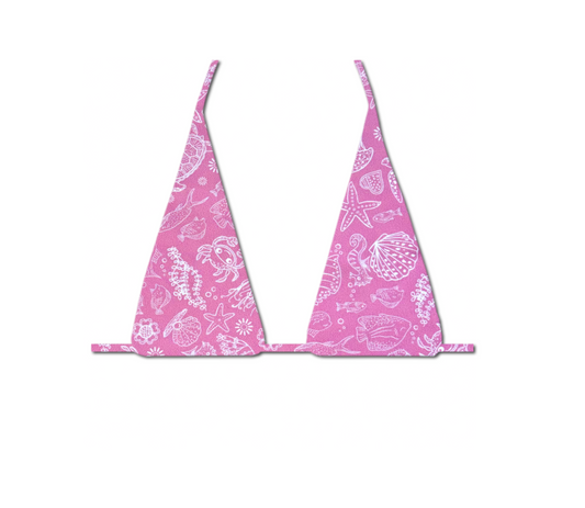 Bubblegum Bay - LONG Triangle Bikini Top