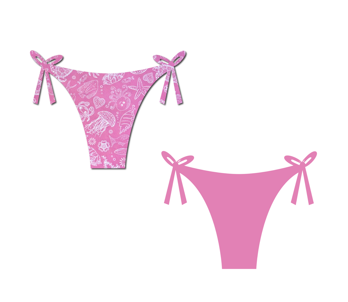 Bubblegum Bay - Layla Reversible Tie Side Bikini Bottom