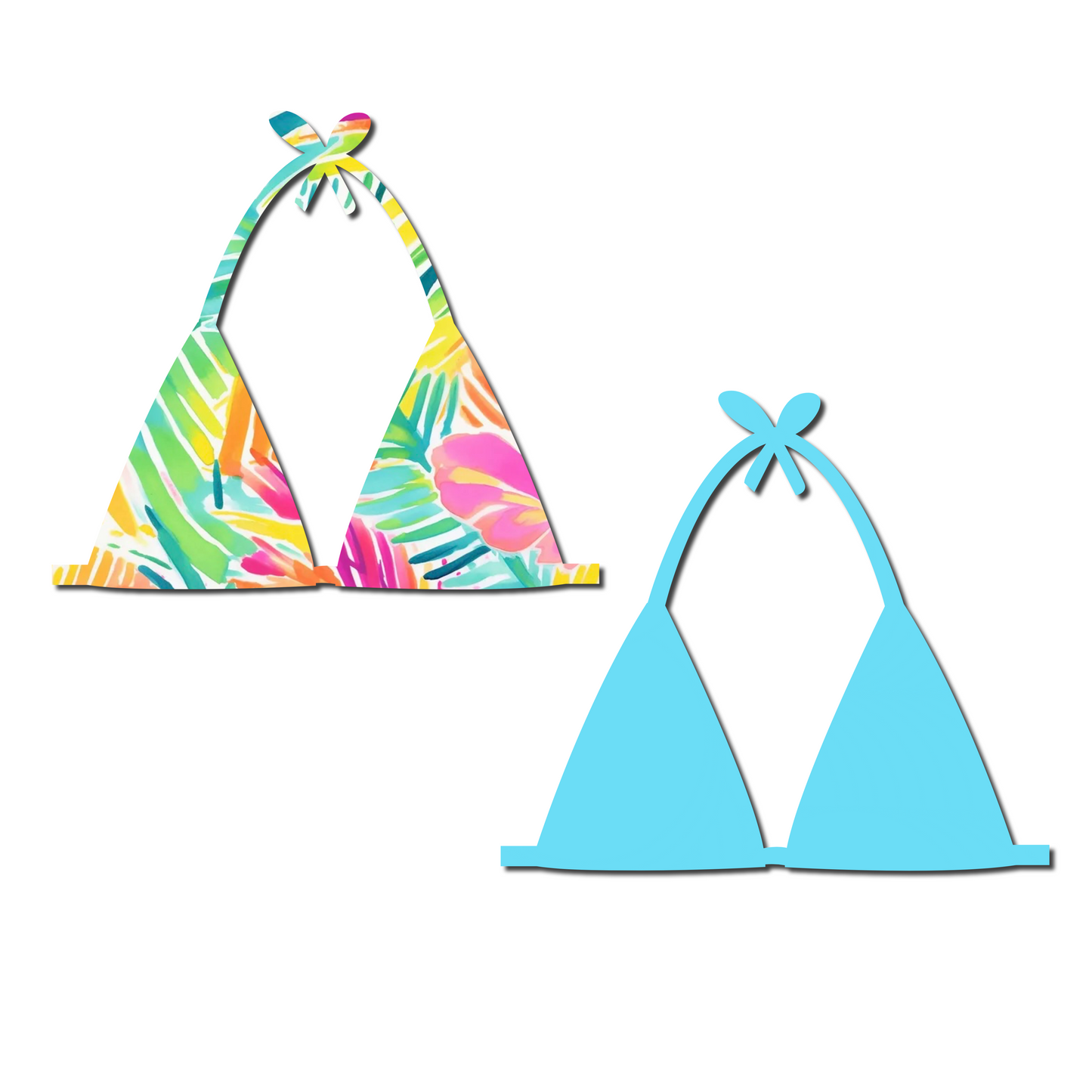 Caribbean Delight - Reversible Triangle Bikini Top
