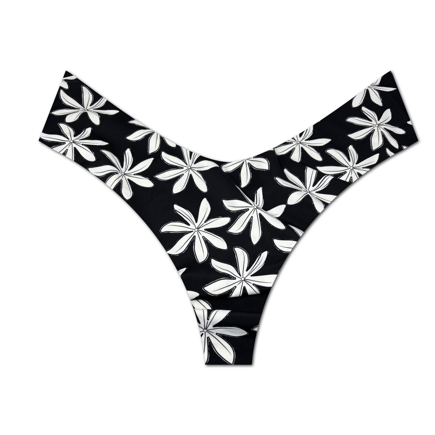 SALE Isla Bikini Bottom - Black and White Floral