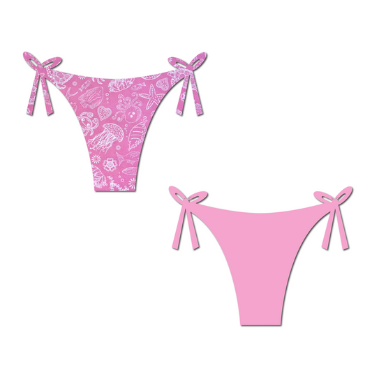 Bubblegum Bay - Layla Reversible Tie Side Bikini Bottom