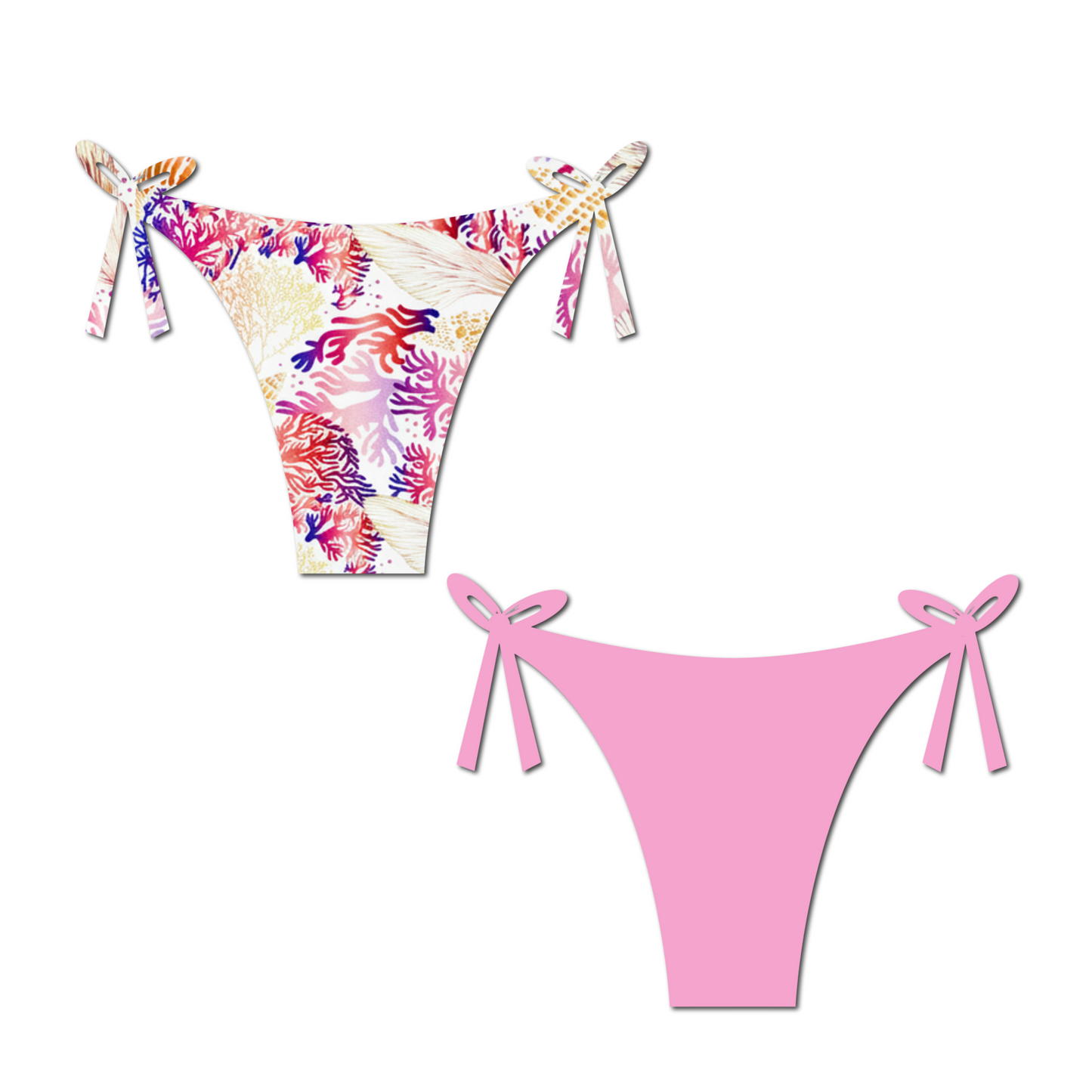 Seashell Secrets - Layla Reversible Tie Side Bikini Bottom