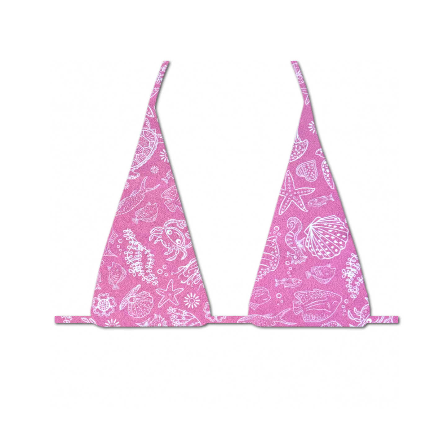 Bubblegum Bay - LONG Triangle Bikini Top