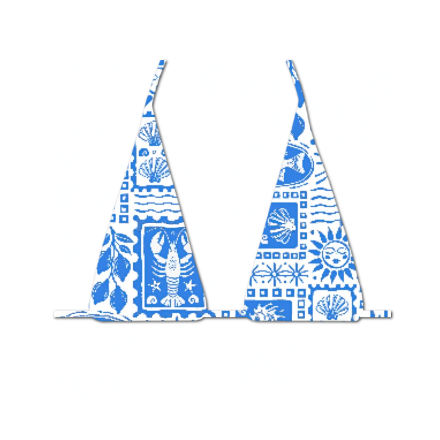 Postcard from Paradise - LONG Triangle Bikini Top