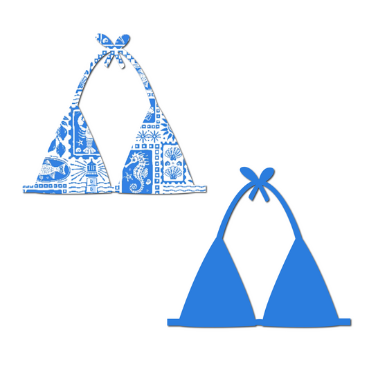 Postcard from Paradise - Reversible Triangle Bikini Top