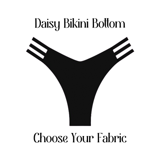 SOLID COLORS Choose Your Fabric - Daisy Reversible Bikini Bottom
