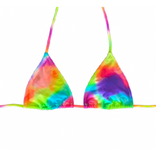 SALE Ella Bikini Top - Neon Tie Dye