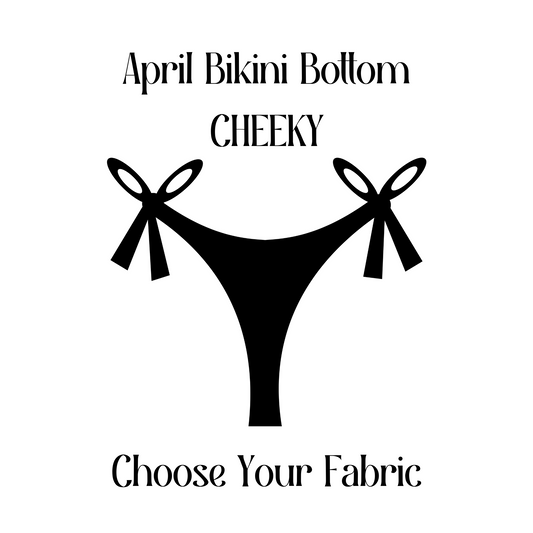 SOLID COLORS Choose Your Fabric - April Tie Side Bikini Bottom CHEEKY