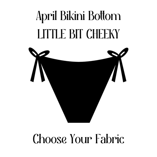 SOLID COLORS Choose Your Fabric - April Tie Side Bikini Bottom LITTLE BIT CHEEKY