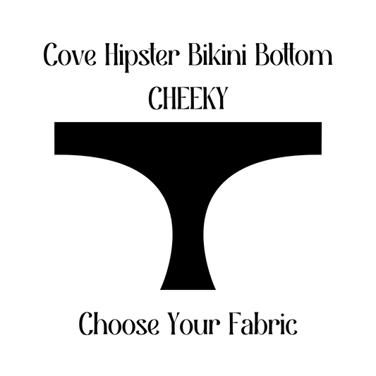 SOLID COLORS Choose Your Fabric - Cove Hipster Bikini Bottom CHEEKY