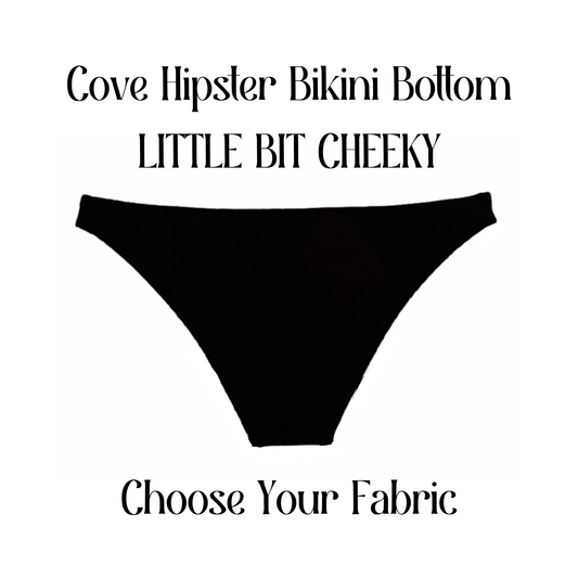 SOLID COLORS Choose Your Fabric - Cove Hipster Bikini Bottom LITTLE BIT CHEEKY