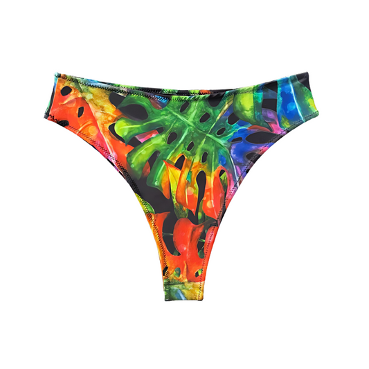 Neon Palms - Hayden High Waist Bikini Bottom