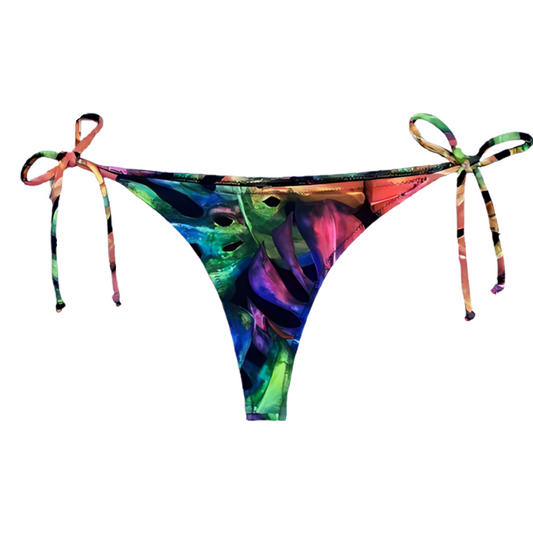 Neon Palms - April Tie Side Bikini Bottom