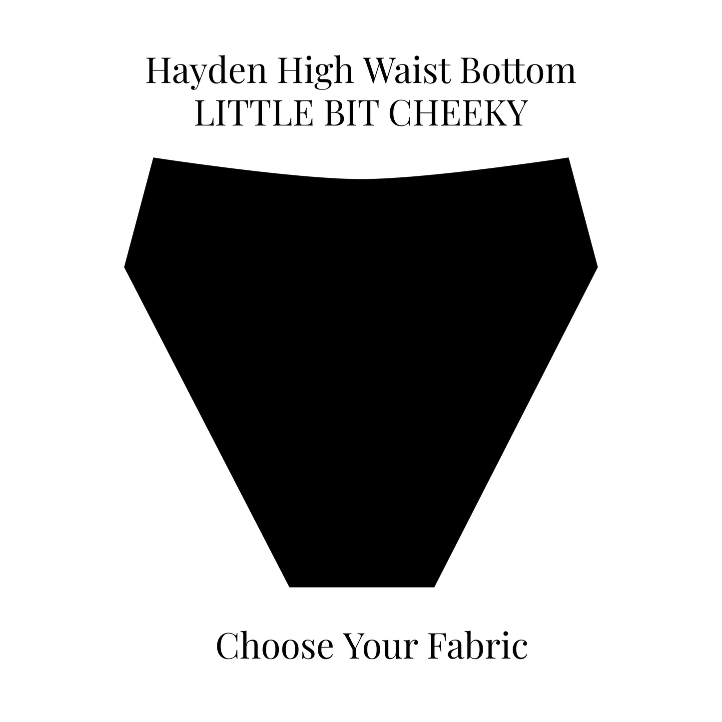 SOLID COLORS Choose Your Fabric - Hayden High Waist Bikini Bottom LITTLE BIT CHEEKY
