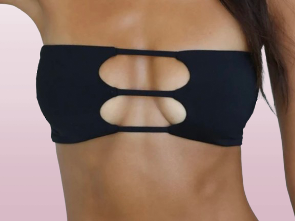 SOLID COLORS Choose Your Fabric - Halston Strapless Bikini Top
