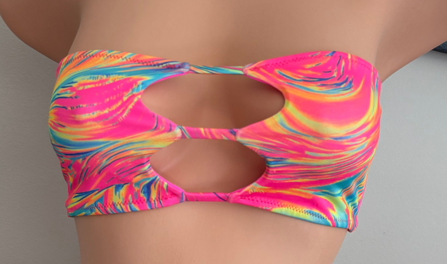 Electric Breeze - Halston Strapless Bikini Top