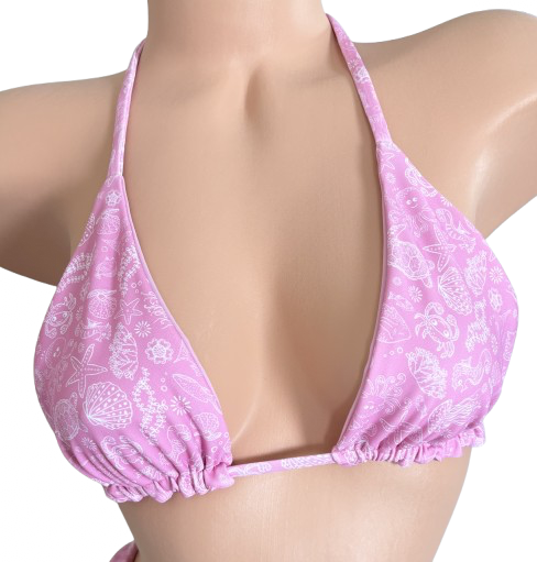 Bubblegum Bay - Reversible Triangle Bikini Top