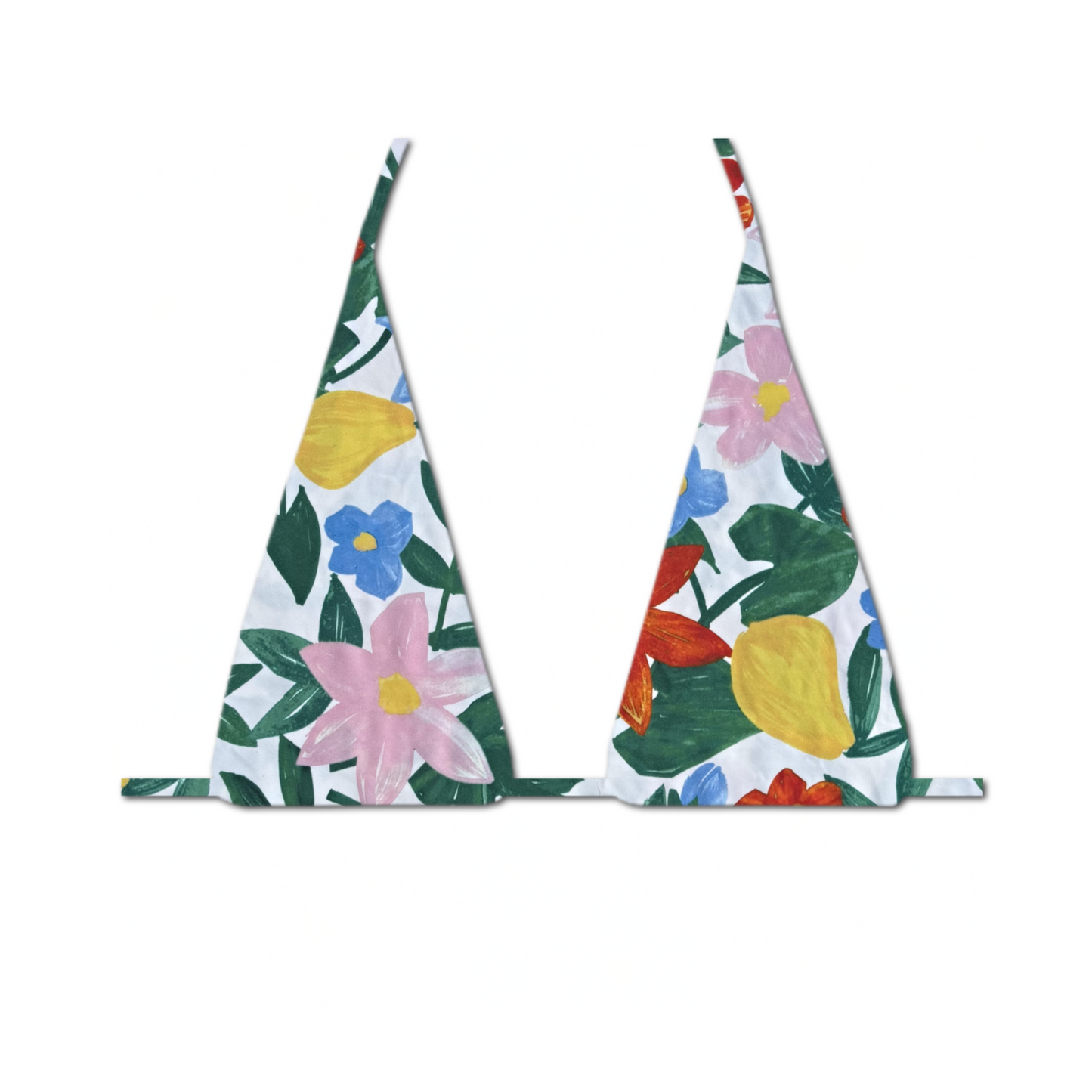Island Bouquet - LONG Triangle Bikini Top