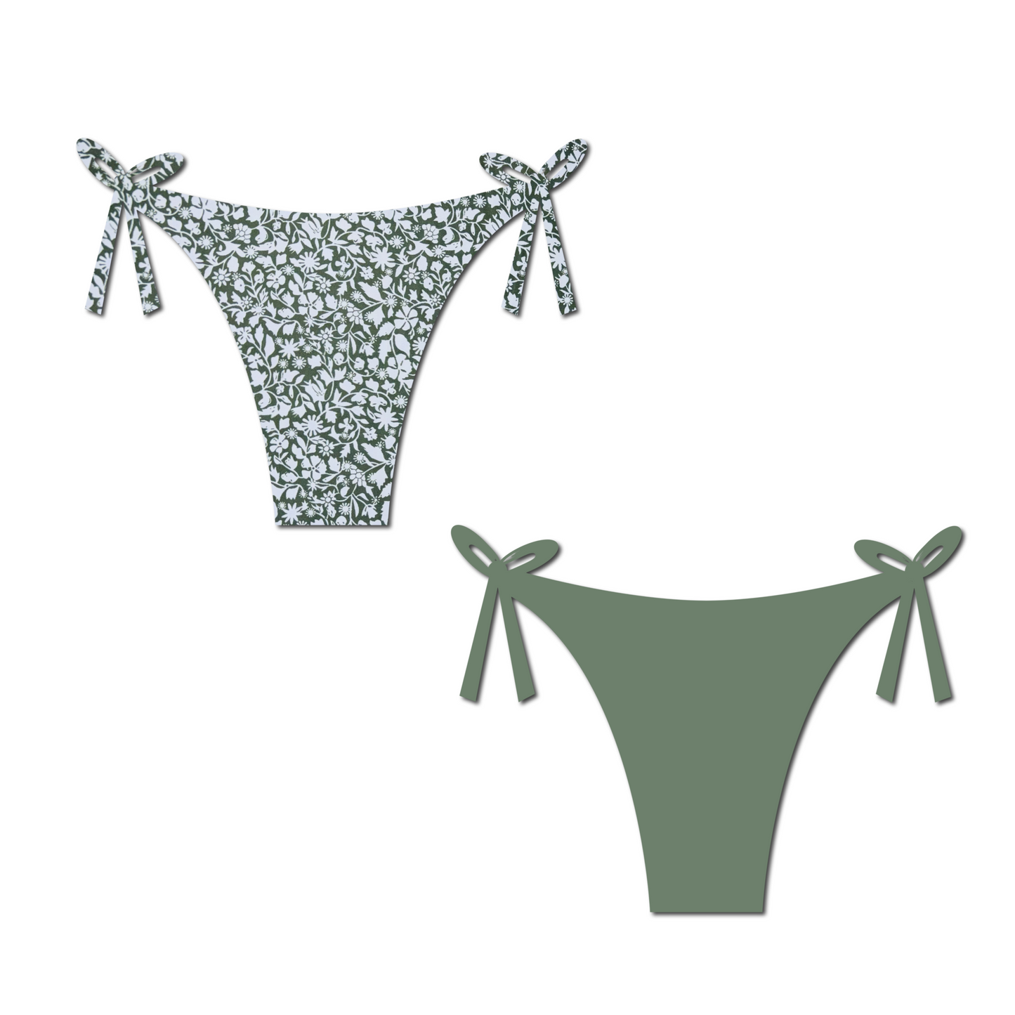 Wild Olive - Layla Reversible Tie Side Bikini Bottom
