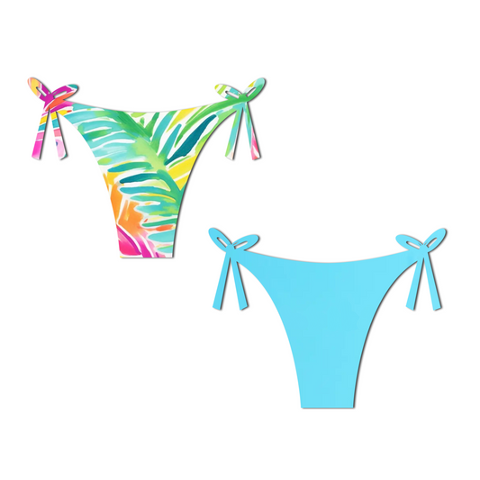 Caribbean Delight - Layla Reversible Tie Side Bikini Bottom