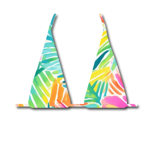 Caribbean Delight - LONG Triangle Bikini Top