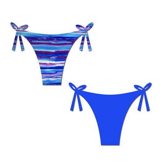 Ocean Haze - Layla Reversible Tie Side Bikini Bottom