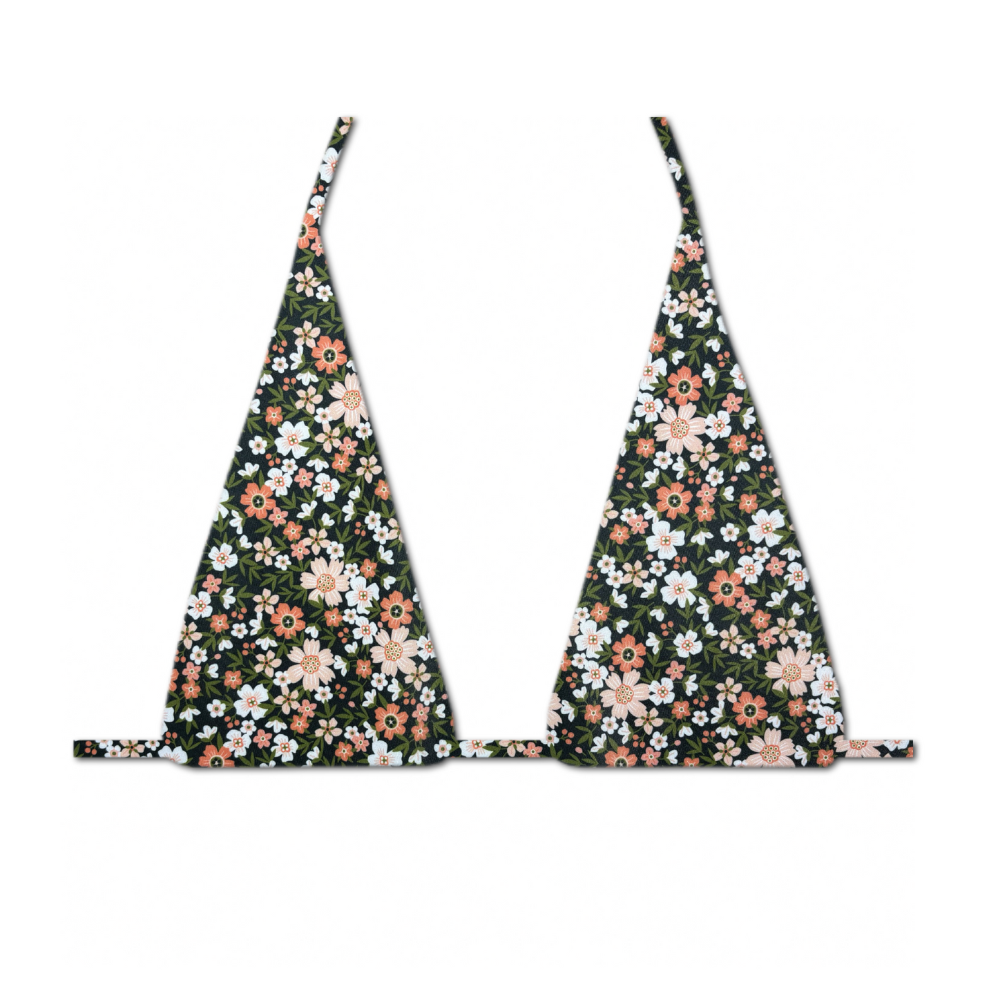 Midnight Meadow - LONG Triangle Bikini Top