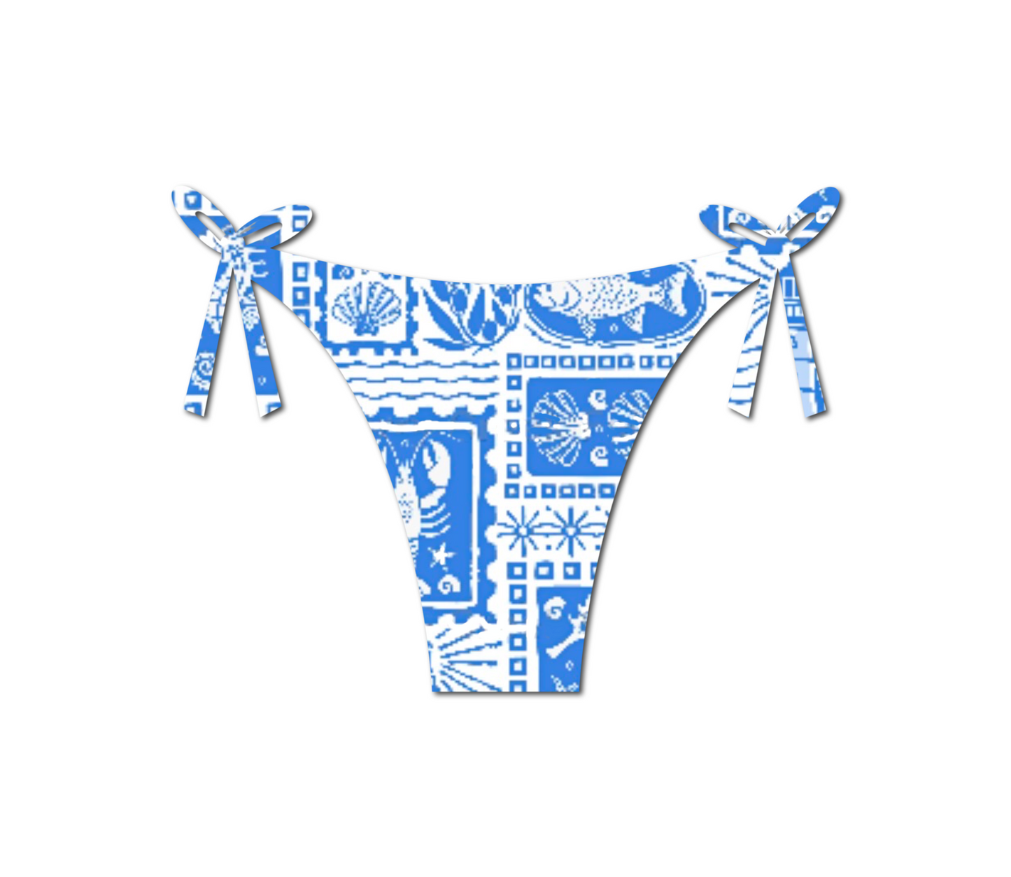 Postcard from Paradise - April Tie Side Bikini Bottom **LIMITED EDITION FABRIC**