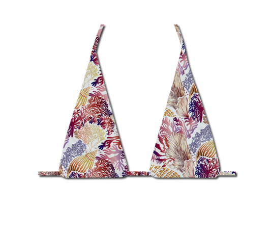 Seashell Secrets - LONG Triangle Bikini Top
