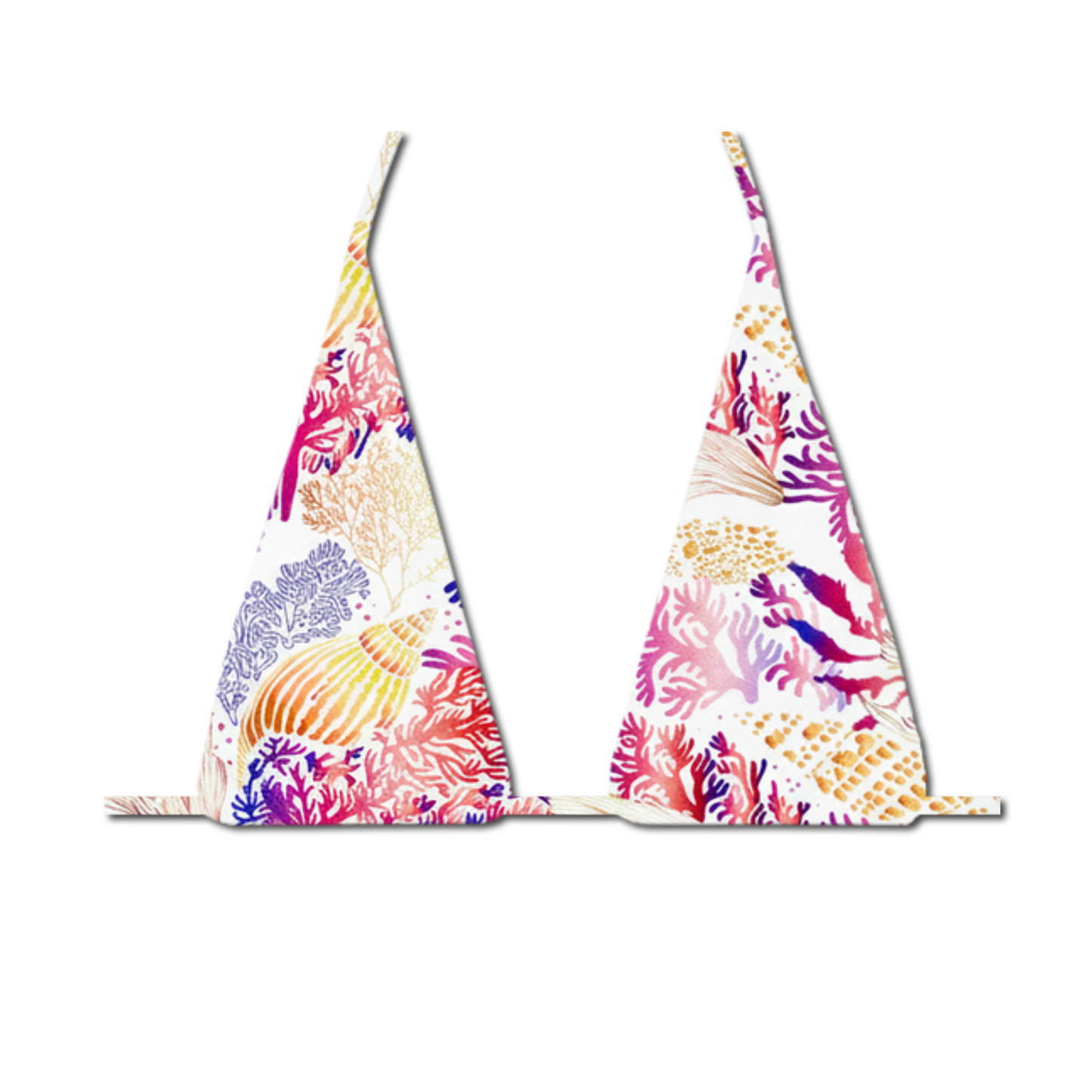 Seashell Secrets - LONG Triangle Bikini Top