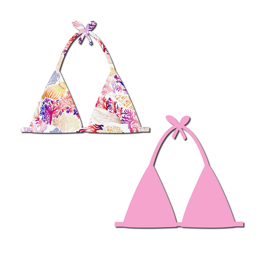 Seashell Secrets - Reversible Triangle Bikini Top